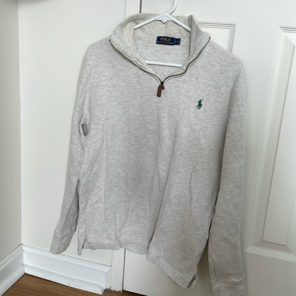 Polo quarter zip size small heathered grey